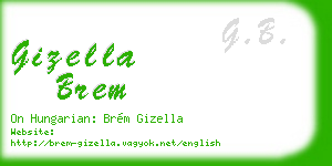 gizella brem business card